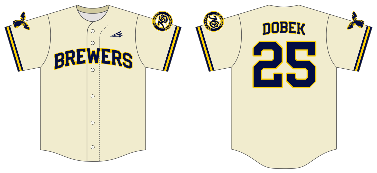 Michigan Brewers Custom Hexaflex Baseball Jersey #J11B