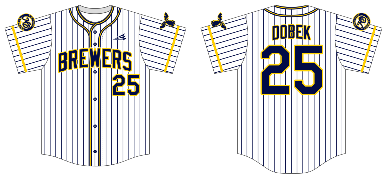 Michigan Brewers Custom Hexaflex Baseball Jersey #J18D