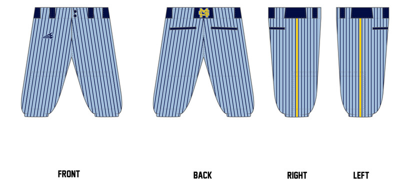 Minors Gold Custom Knicker Baseball Pant #BP2