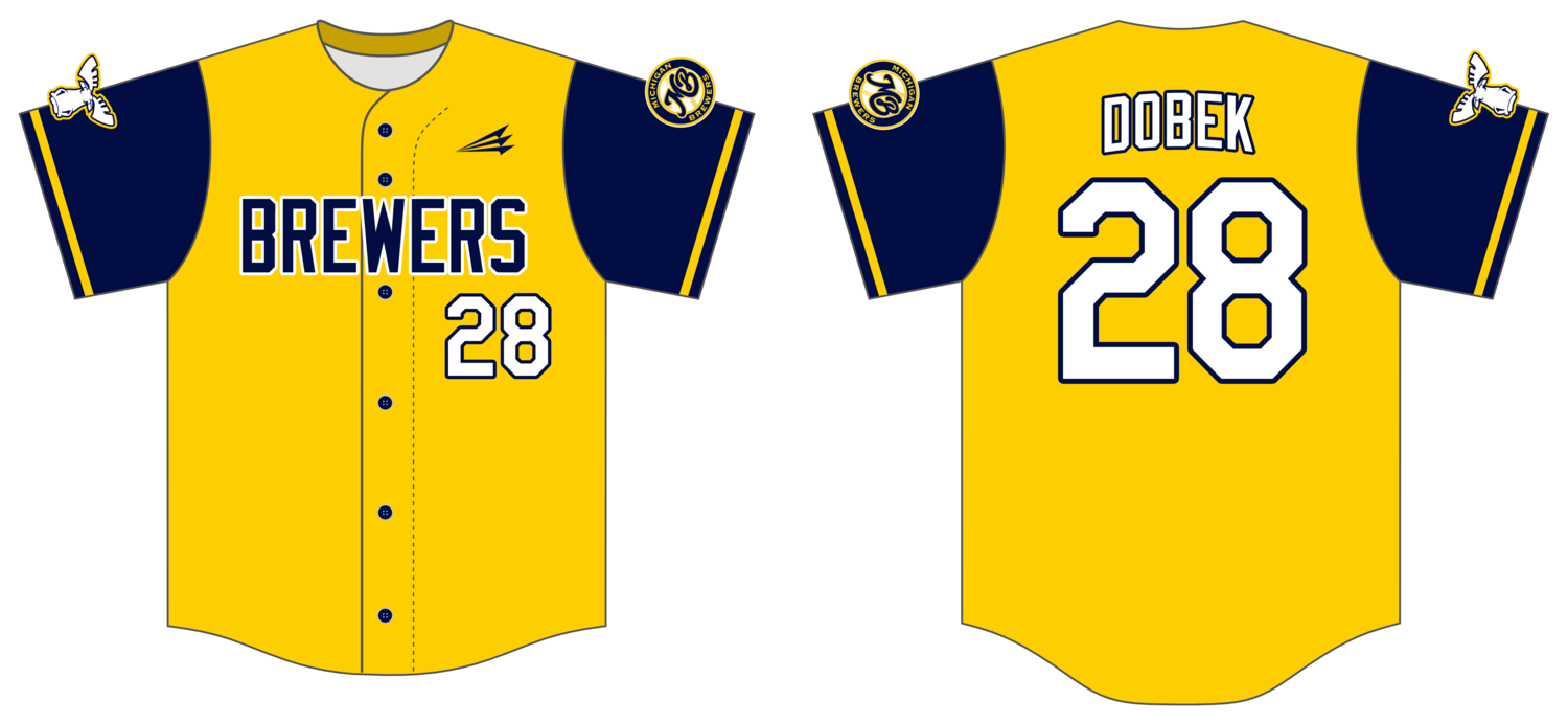 Michigan Brewers Custom Hexaflex Baseball Jersey #J18E