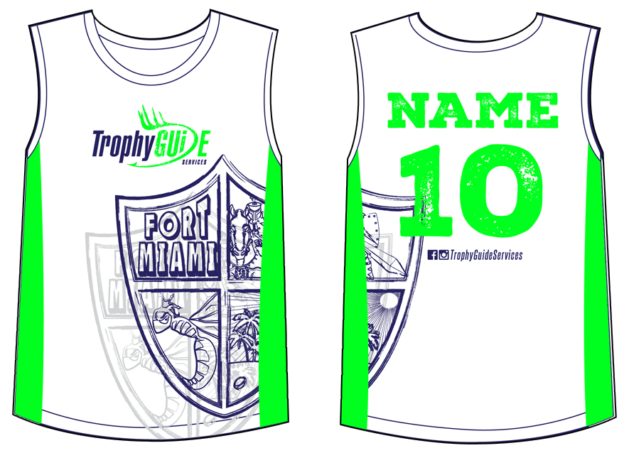 Fort Miami Rugby White Singlet Design #2