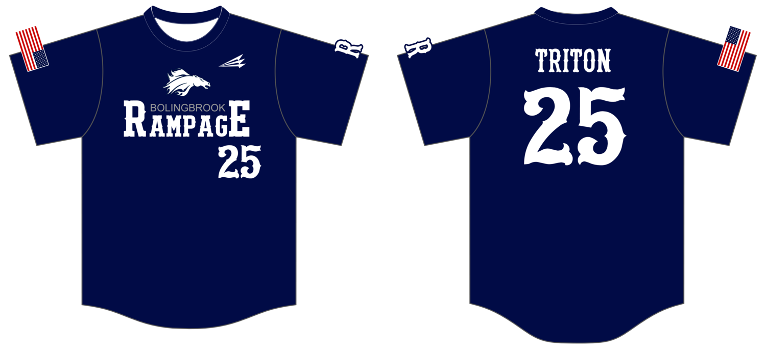BOLINGBROOK RAMPAGE Custom HexaFlex Baseball Jersey #J2