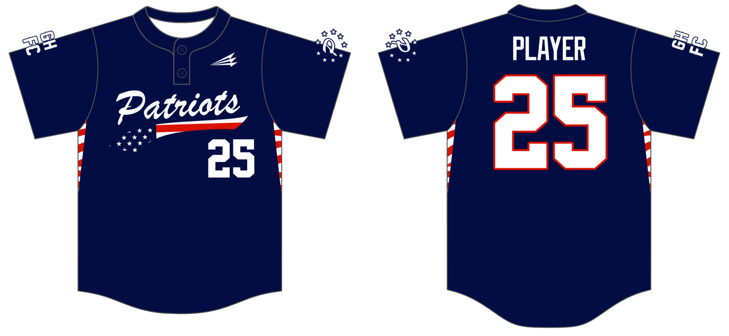 Woodland Patriots Custom HexaFlex Baseball Jersey #J2C