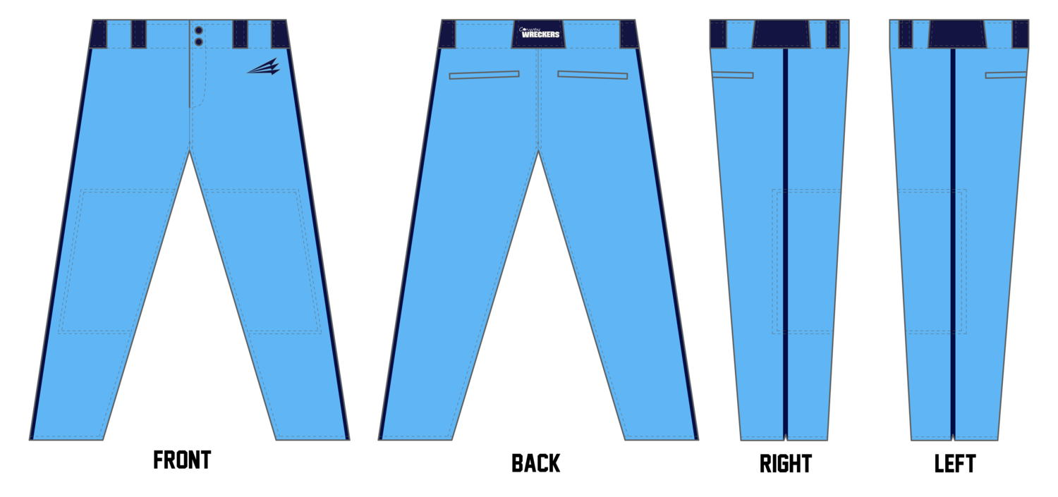 Conway Wreckers Custom Long Relaxed Baseball Pant #BP3B