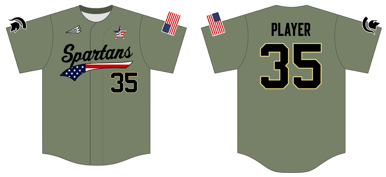 Spartans Custom HexaFlex Baseball Jersey #J12B