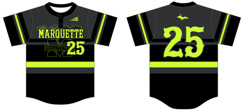Marquette Minutemen Custom NanoDri Baseball Jersey #J3C