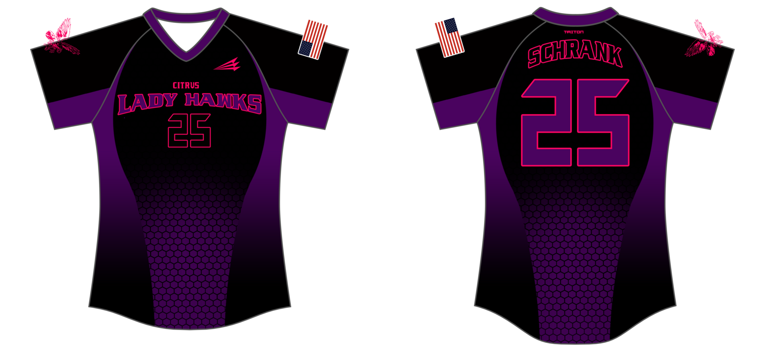 Citrus Lady Hawks Custom NanoDri Softball Jersey #J1