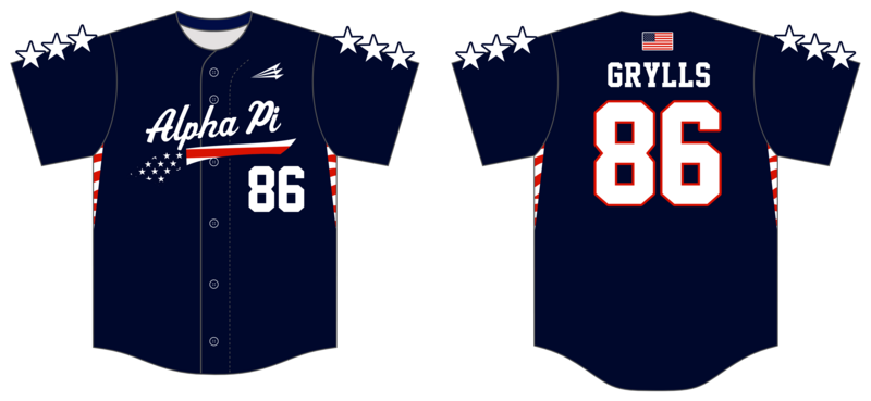 Alpha Pi Custom HexaFlex Baseball Jersey #J1b