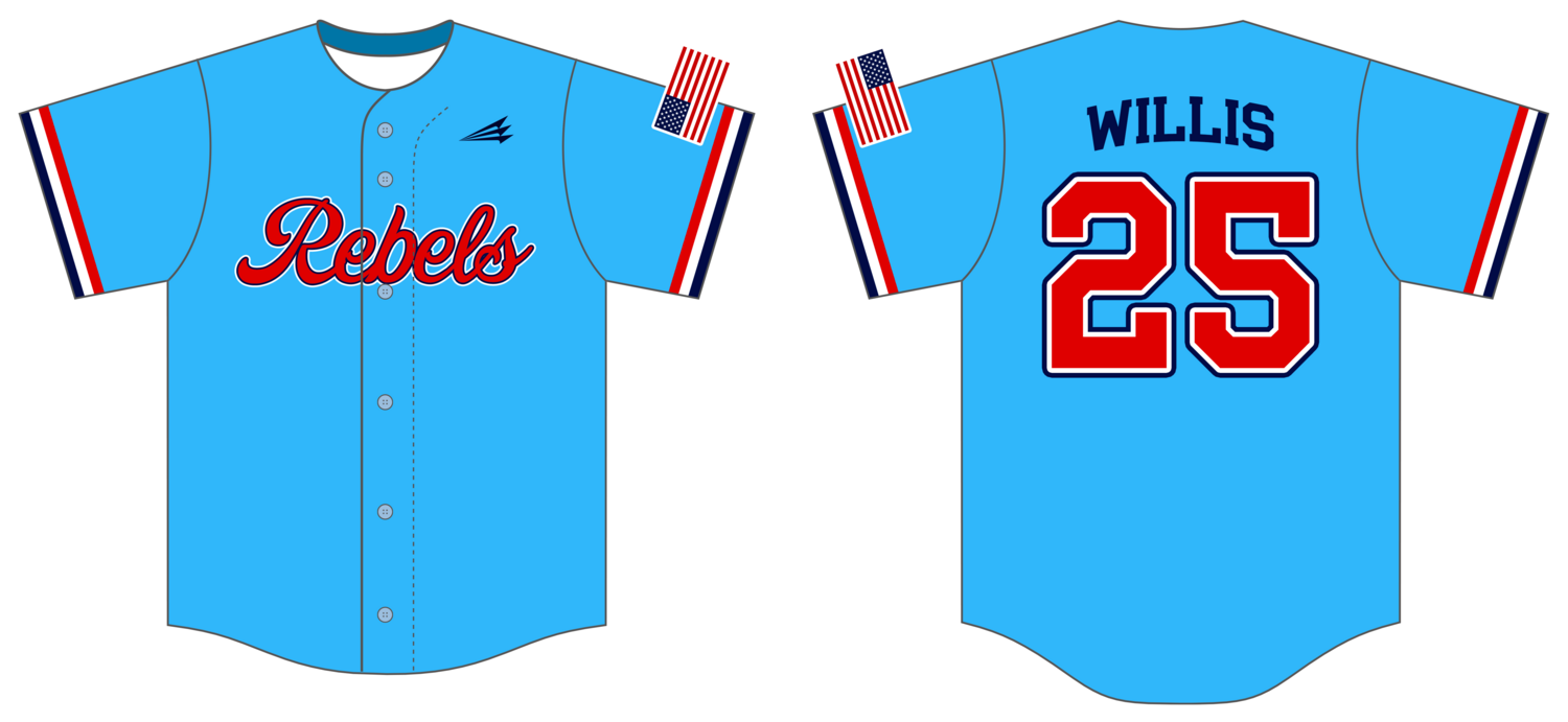 EDH Rebels Custom HexaFlex Baseball Jersey #J1B