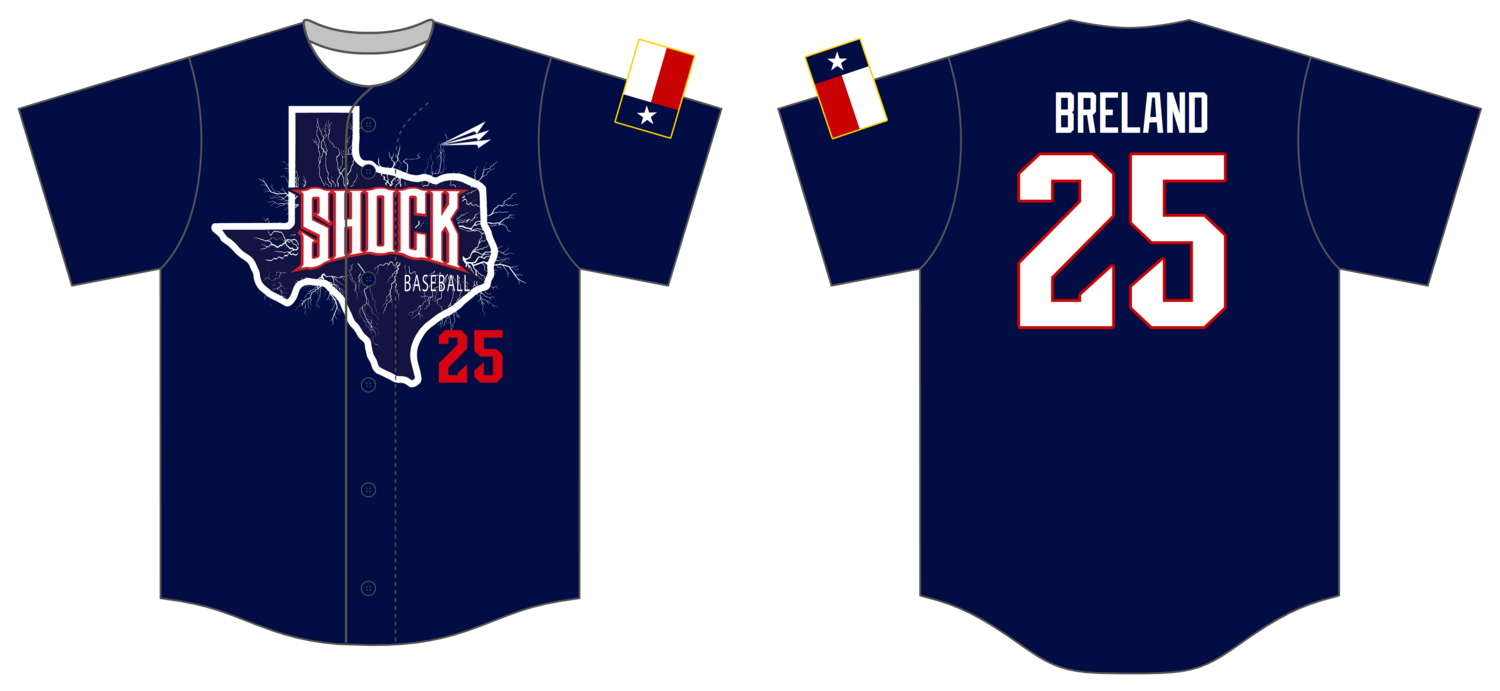 Texas Shock Baseball Custom HexaFlex Baseball Jersey #J1B