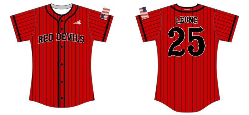 Peninsula Red Devils Custom NanoDri Softball Jersey #J3C