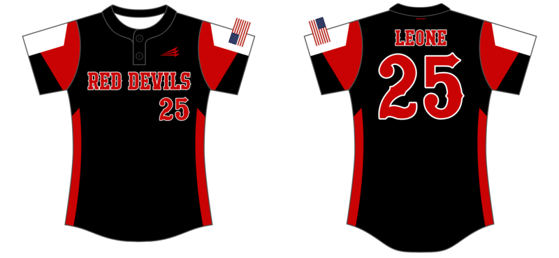 Peninsula Red Devils Custom NanoDri Softball Jersey #J2