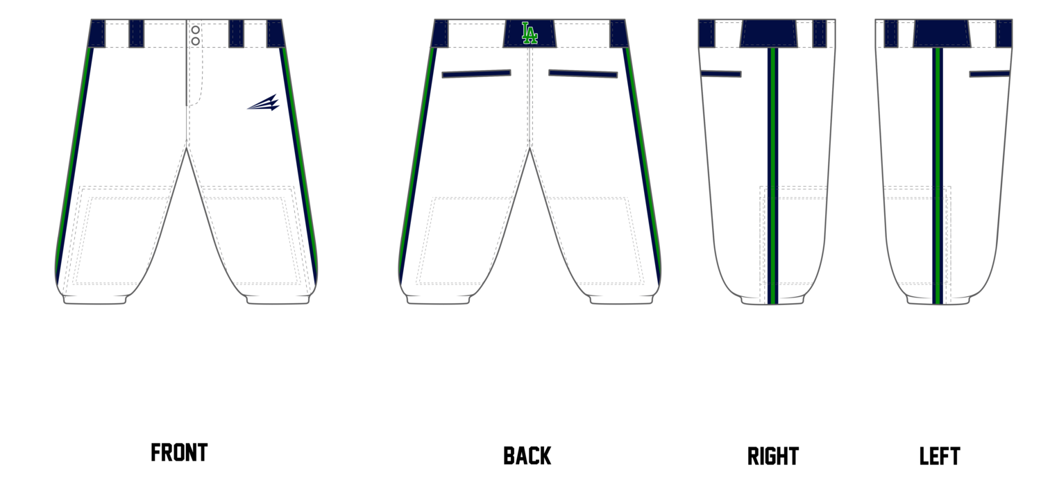 LA Anglers Stacheman Elite Custom Long Baseball Pants #BP4