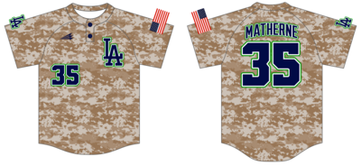 LA Anglers Custom Hexaflex Baseball Jersey #J1B