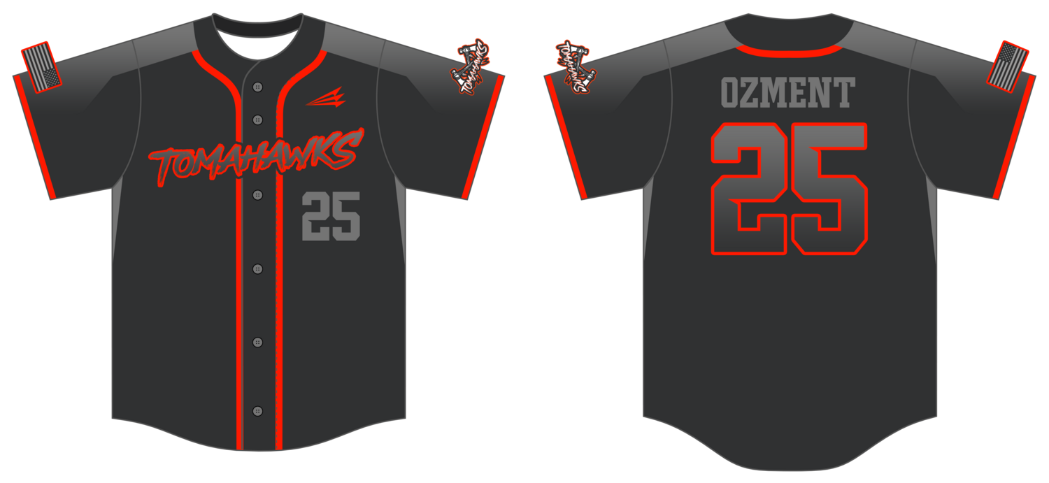 Tomahawks (Ozment) Custom Hexaflex Baseball Jersey #J4