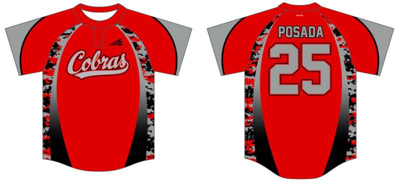 Cobras Custom HexaFlex Baseball Jersey #J2