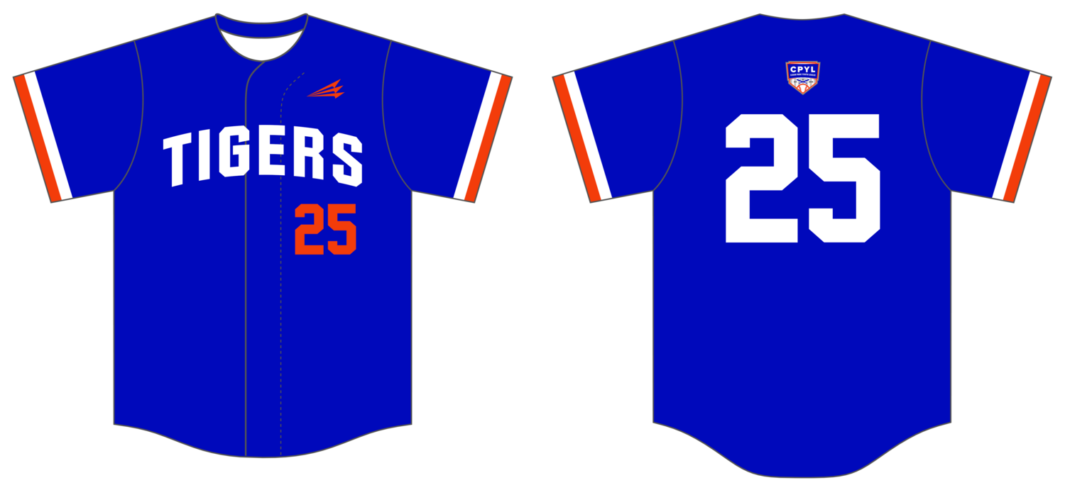 Austin United Tigers Custom HexaFlex Baseball Jersey #J2b