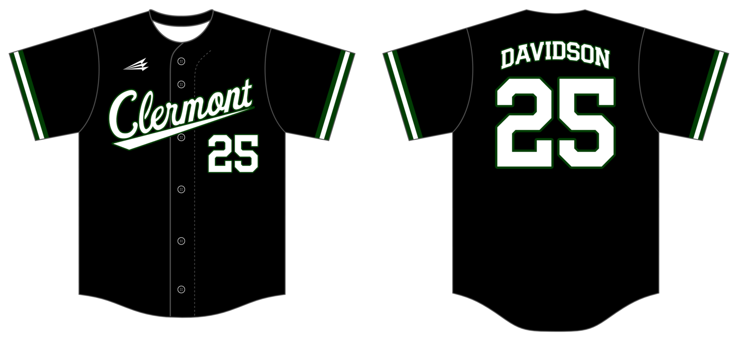 Clermont Baseball Custom NanoDri Jersey #J3b