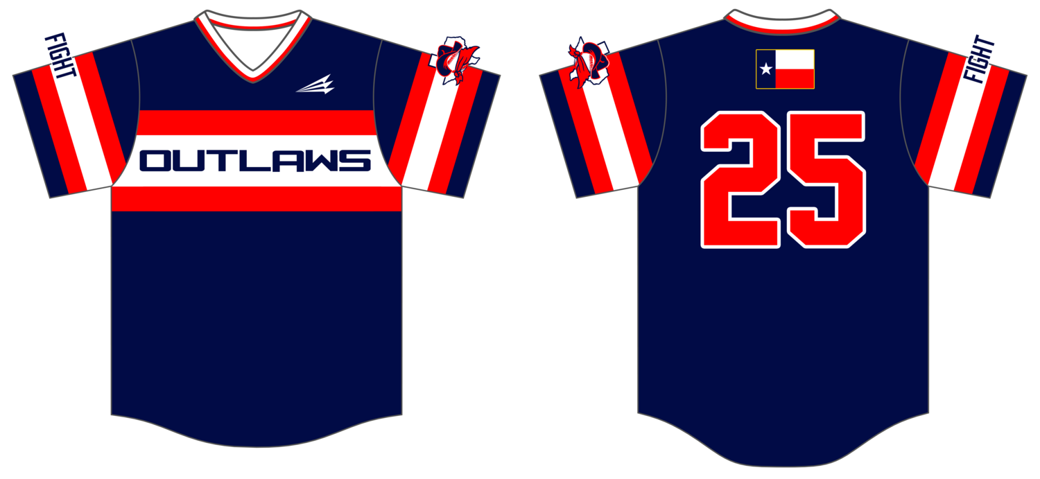 Fort Bend Outlaws Custom HexaFlex Baseball Jersey #J1B