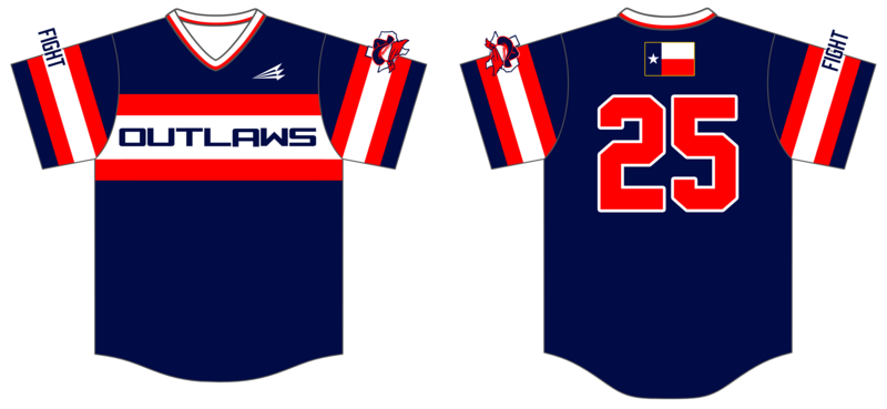 Fort Bend Outlaws Custom HexaFlex Baseball Jersey #J1B