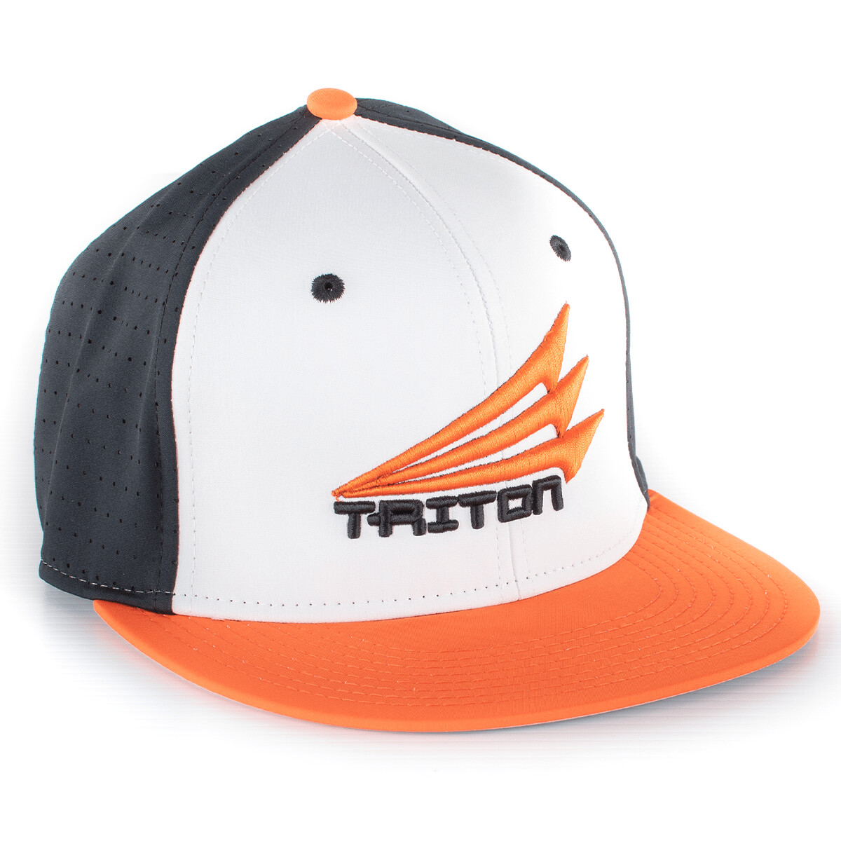 Triton Performance FlexFit Hat (Black/Orange), Size: XS (6 1/2 - 6 3/4)