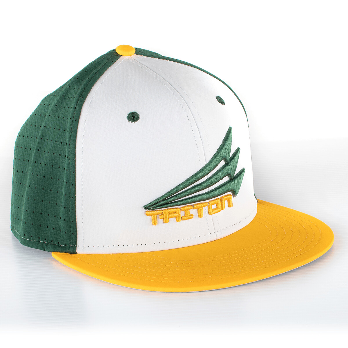 Triton Performance FlexFit Hat (Dark Green/Gold), Size: XS (6 1/2 - 6 3/4)