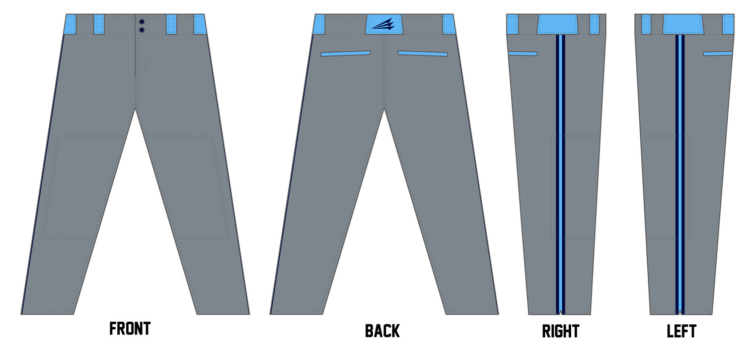 NY Wolves Custom Long Athletic Baseball Pant #BP9H