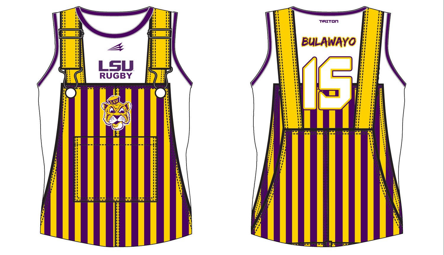 LSU Rugby Custom MATERIAL Singlet #SN1