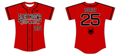 Black Widows Softball Custom HexaFlex Jersey #J5c