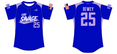 St. Bernard Lady Savage Custom MATERIAL Softball Jersey #J1