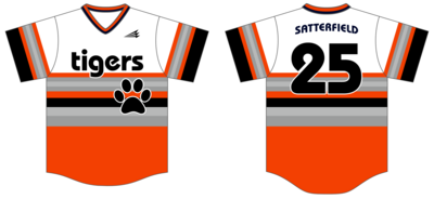 Central Virginia Tigers Custom HexaFlex Baseball Jersey #J1b