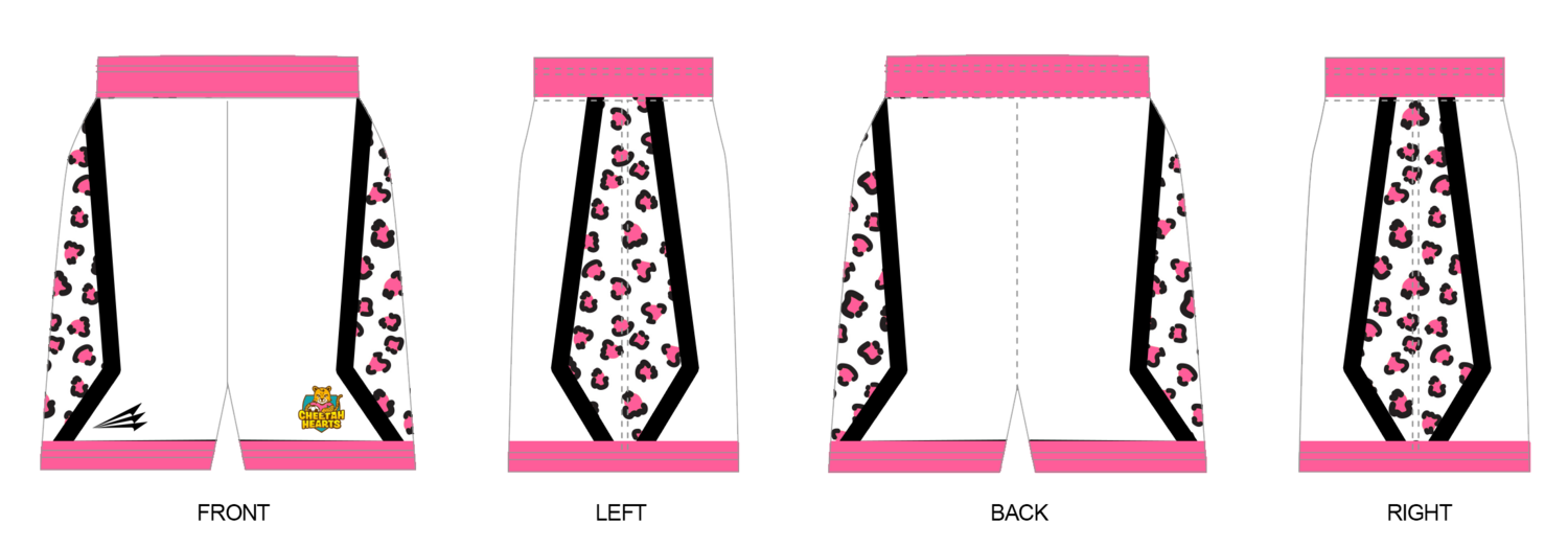 CheetahHearts Soccer Custom Women's Shorts #RV1