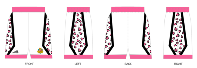 CheetahHearts Soccer Custom Women&#39;s Shorts #RV1