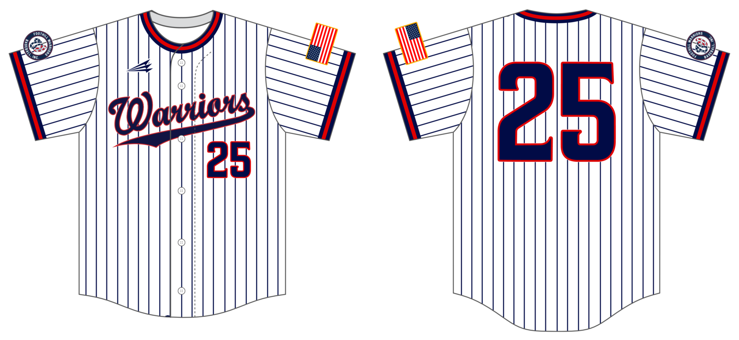Foothill Warriors Custom NanoDri Baseball Jersey #J2F