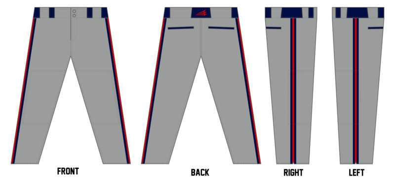 Foothill Warriors Custom Relaxed Baseball Pant #BP1B
