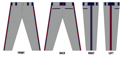 Foothill Warriors Custom Relaxed Baseball Pant #BP1B