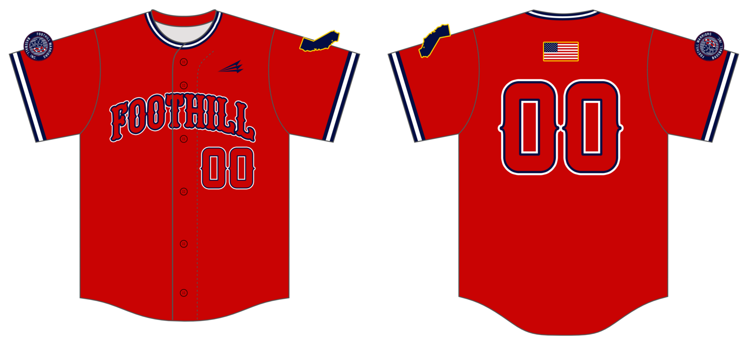 Foothill Warriors Custom NanoDri Baseball Jersey #J3D