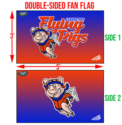 Lexington Flying Pigs Custom Fan Flag #FF4 Lexington Flying Pigs Custom Fan Flag #FF4