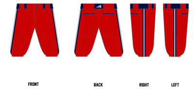 Foothill Warriors Custom Knicker Baseball Pant #BP3B