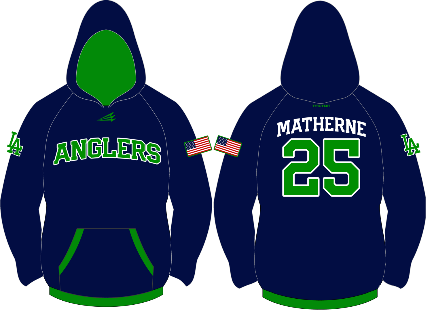 LA Anglers Custom Vulcan Hoodie #VH3