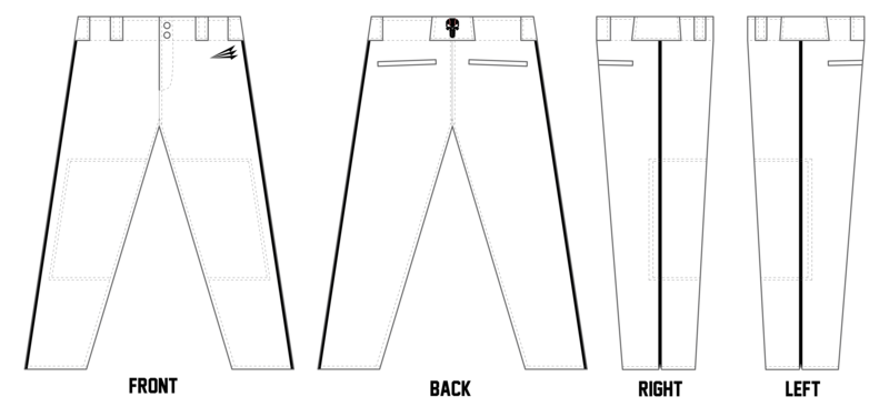 Punishers Custom Long Baseball Pant #BP4B