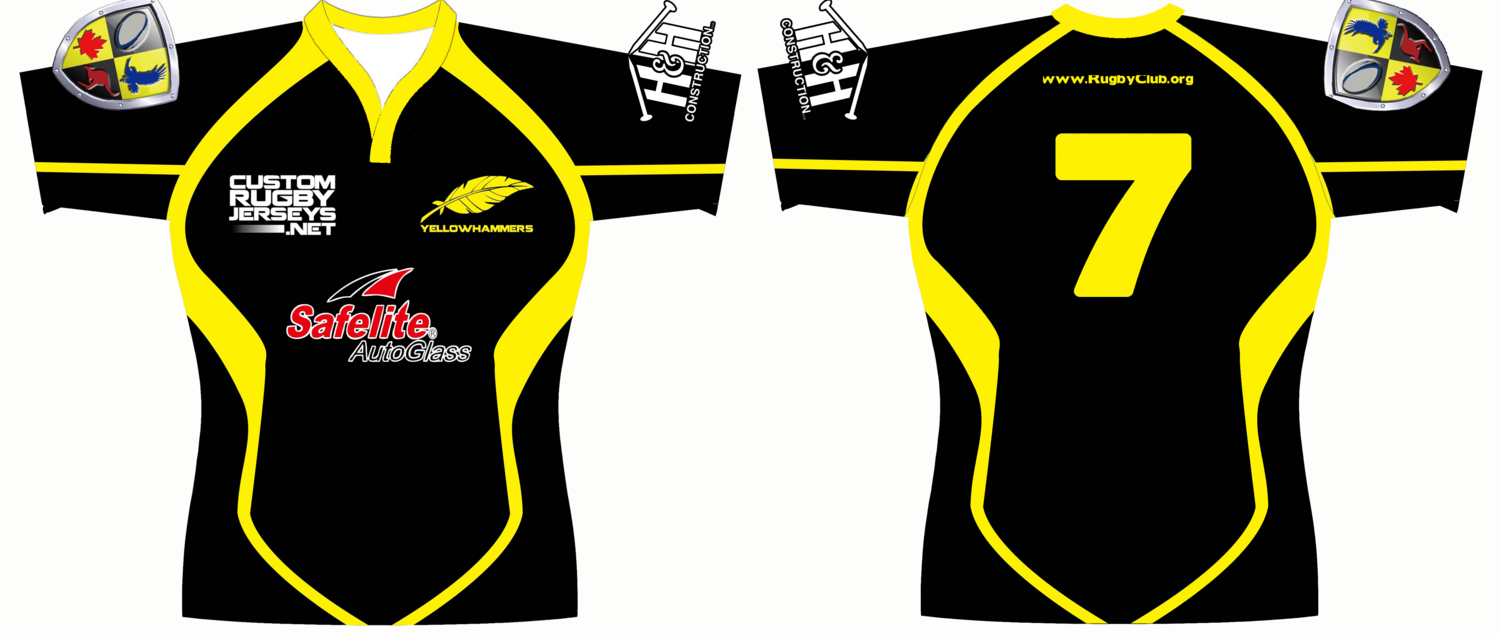 Yellowhammers Rugby 2012 Custom 15s Jersey