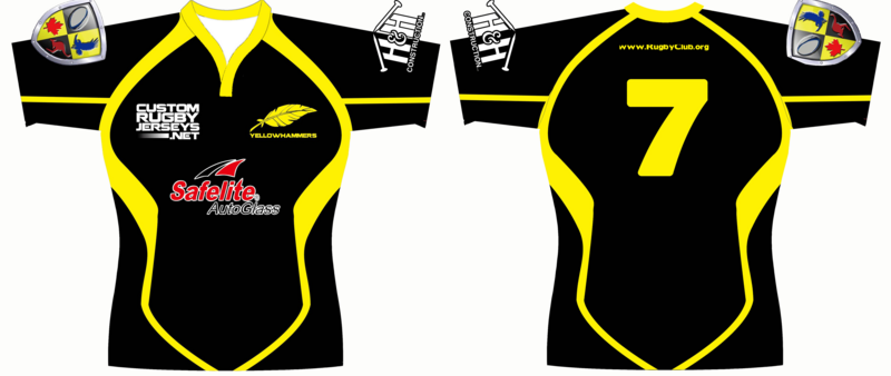 Yellowhammers Rugby 2012 Custom 15s Jersey