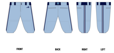 Blue Sox Sports Custom Knicker Baseball Pant #BP2IK