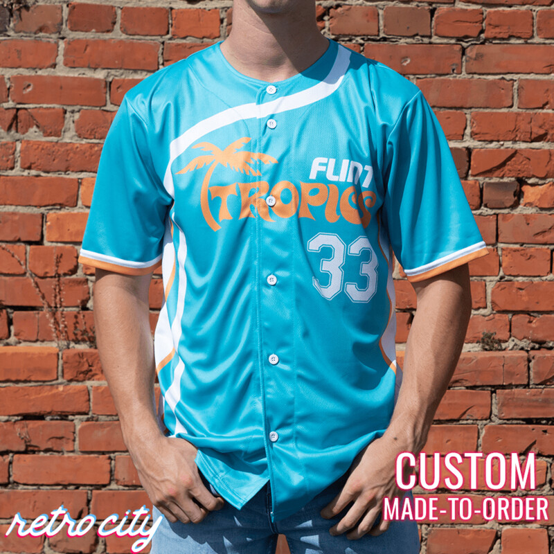 Flint Tropics Semi-Pro Custom Baseball Jersey