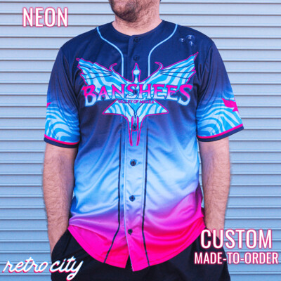 Valley of Mo&#39;ara Banshees Na&#39;vi Baseball Jersey *NEON*