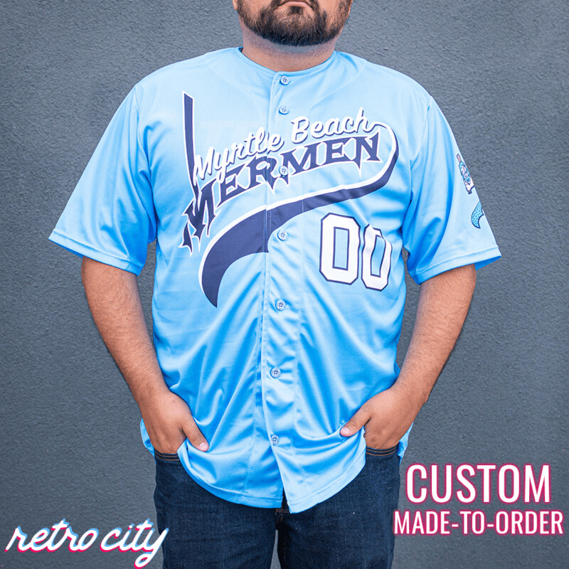 Myrtle Beach Mermen Kenny Powers Custom Baseball Jersey
