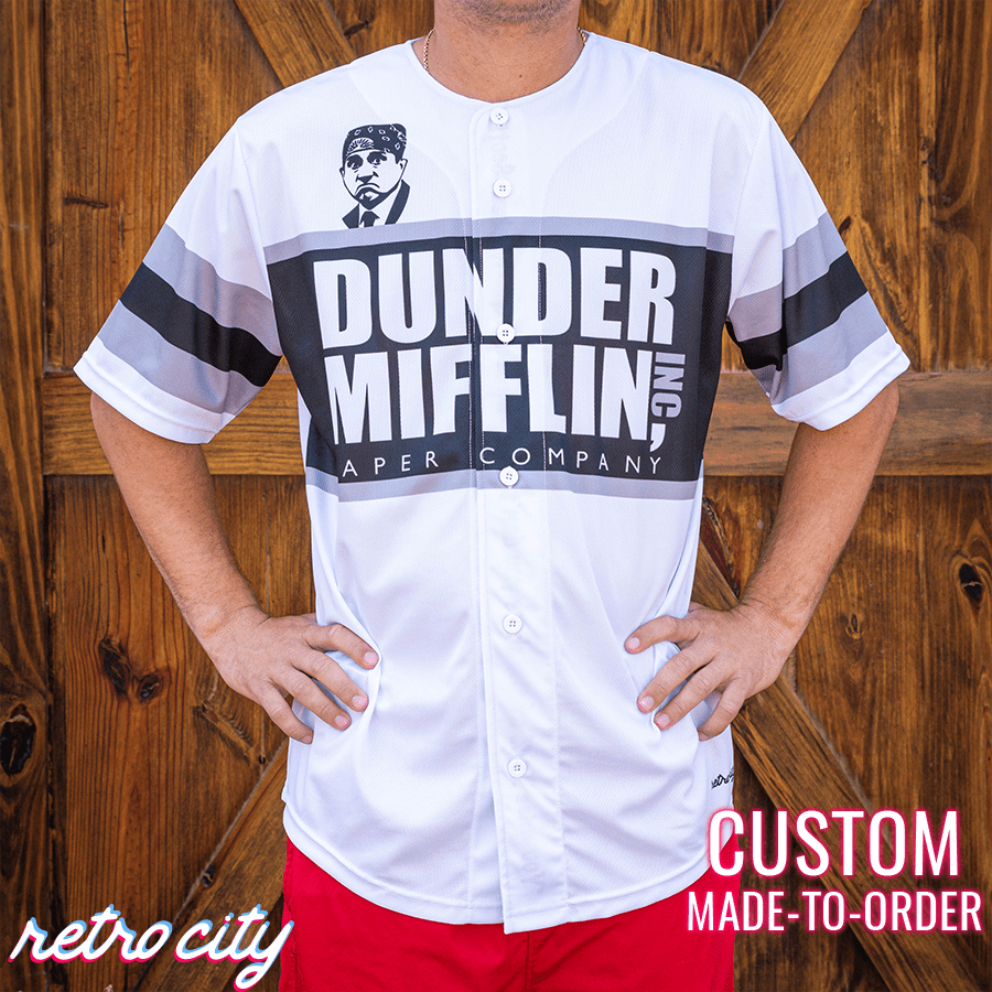 Dunder Mifflin &#39;The Office&#39; Michael Scott Custom Baseball Jersey