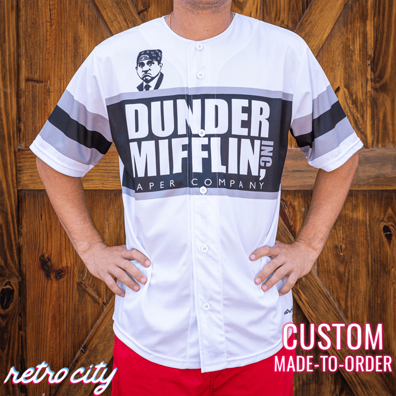 Dunder Mifflin &#39;The Office&#39; Michael Scott Custom Baseball Jersey