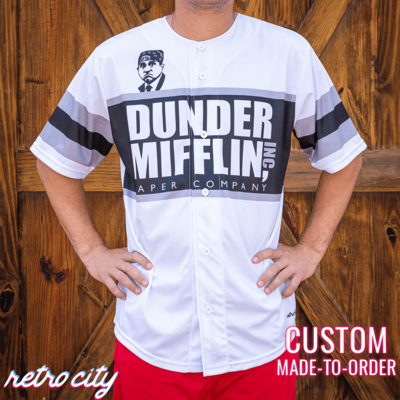 Dunder Mifflin &#39;The Office&#39; Michael Scott Custom Baseball Jersey
